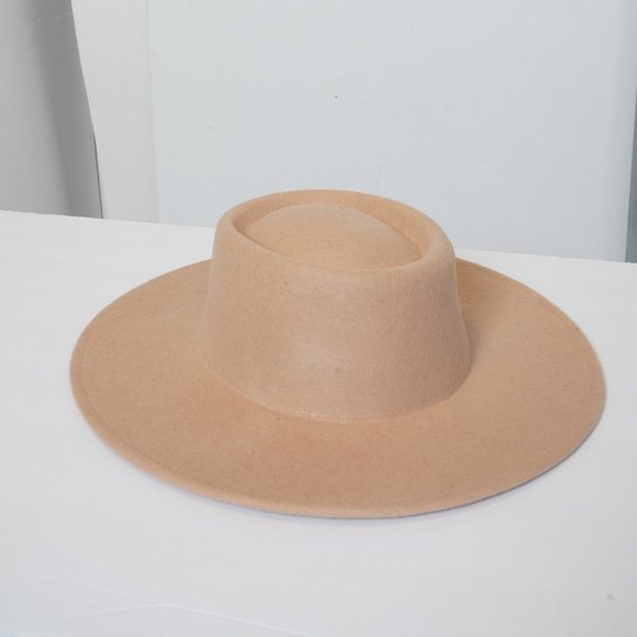 Bone Wide Brim Fedora Boater Hat main image 4